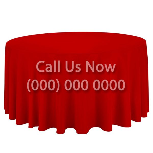 Round Red Tablecloth .